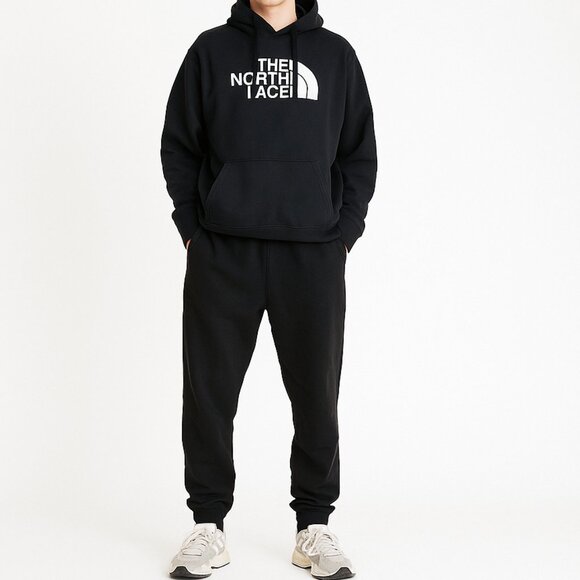 The North Face Black Hoodie Men’s XL Pullover Logo Sweatshirt Street Outdoor - Picture 1 of 7